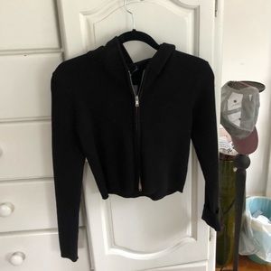 brandy melville cropped zip up